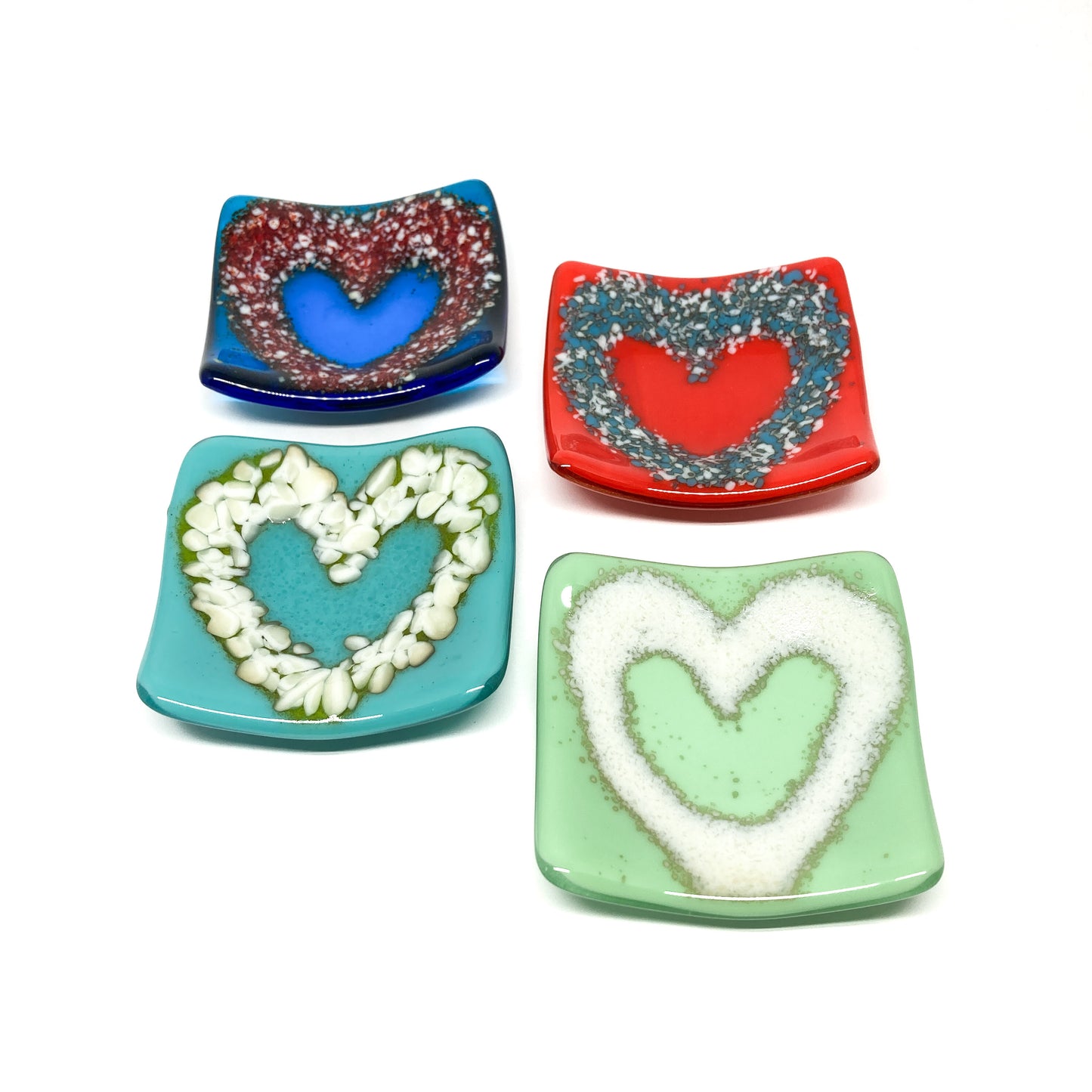 Fused Glass Heart Bowl