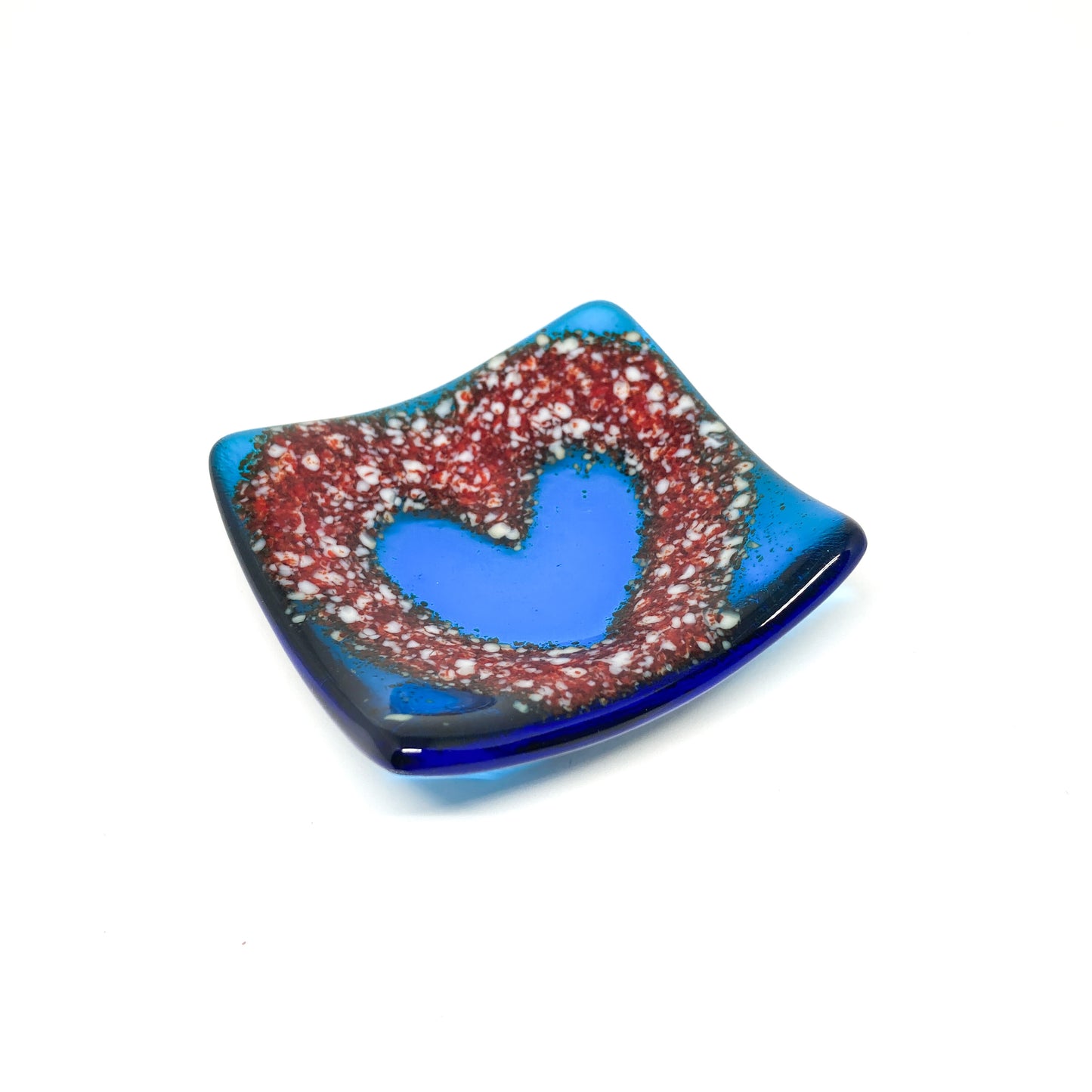 Fused Glass Heart Bowl