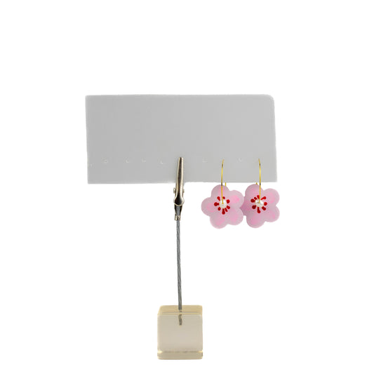 Sakura Hoop Earrings with Freshwater Pearls