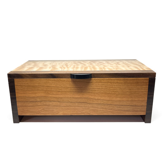 Cherry, Walnut & Quilted Maple Desktop Box