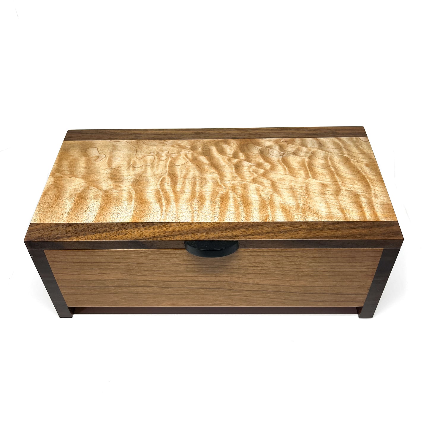 Cherry, Walnut & Quilted Maple Desktop Box