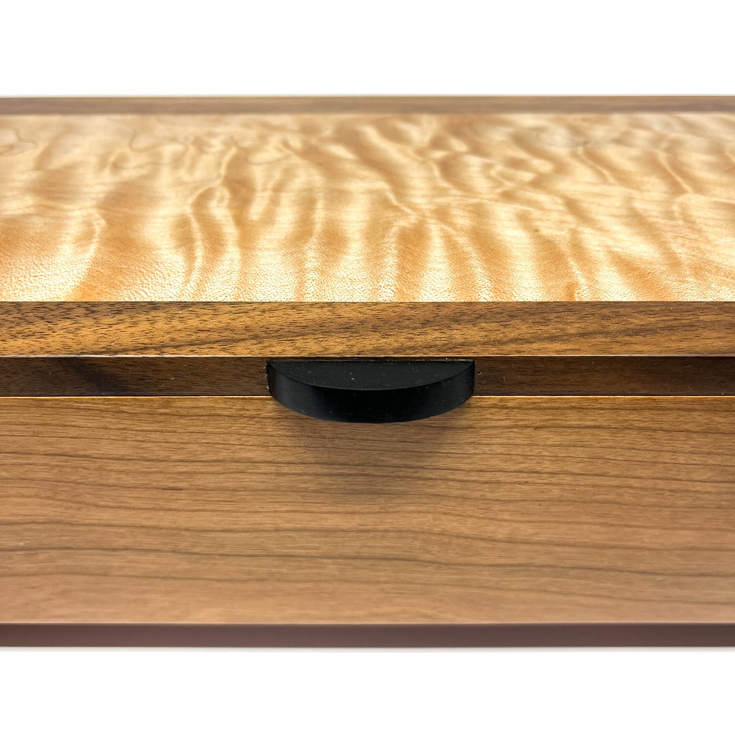 Cherry, Walnut & Quilted Maple Desktop Box