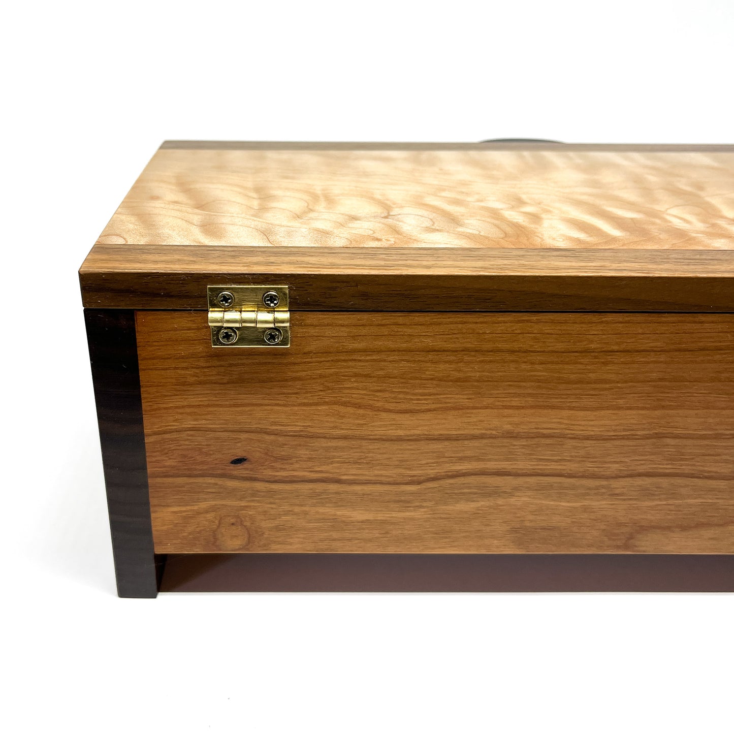Cherry, Walnut & Quilted Maple Desktop Box
