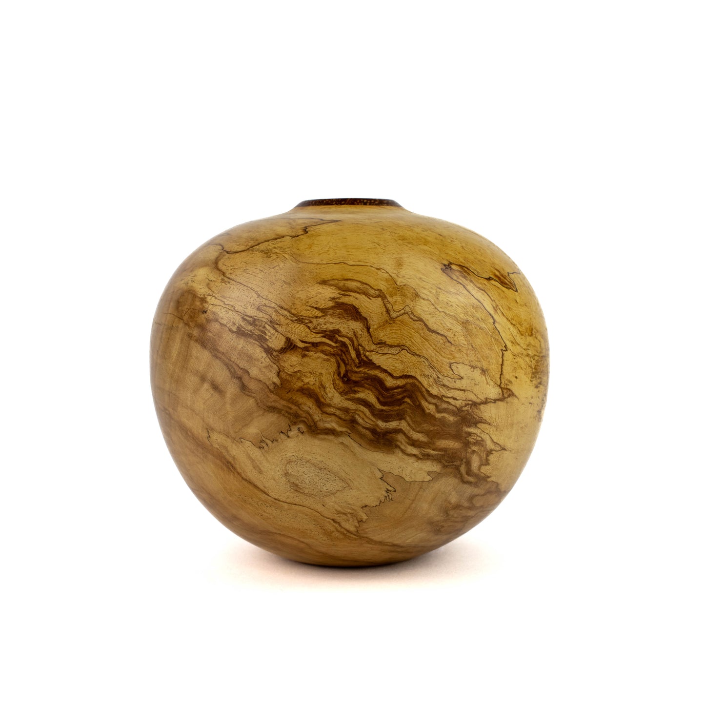 Hollow Form Spalted Maple with Red Alder Bark