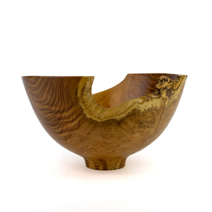 Black Locust Burl Bowl with a Natural Edge