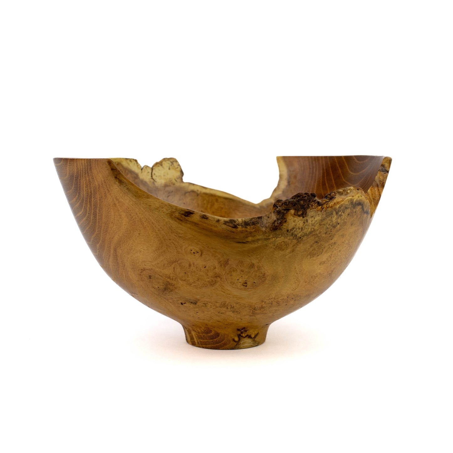 Black Locust Burl Bowl with a Natural Edge