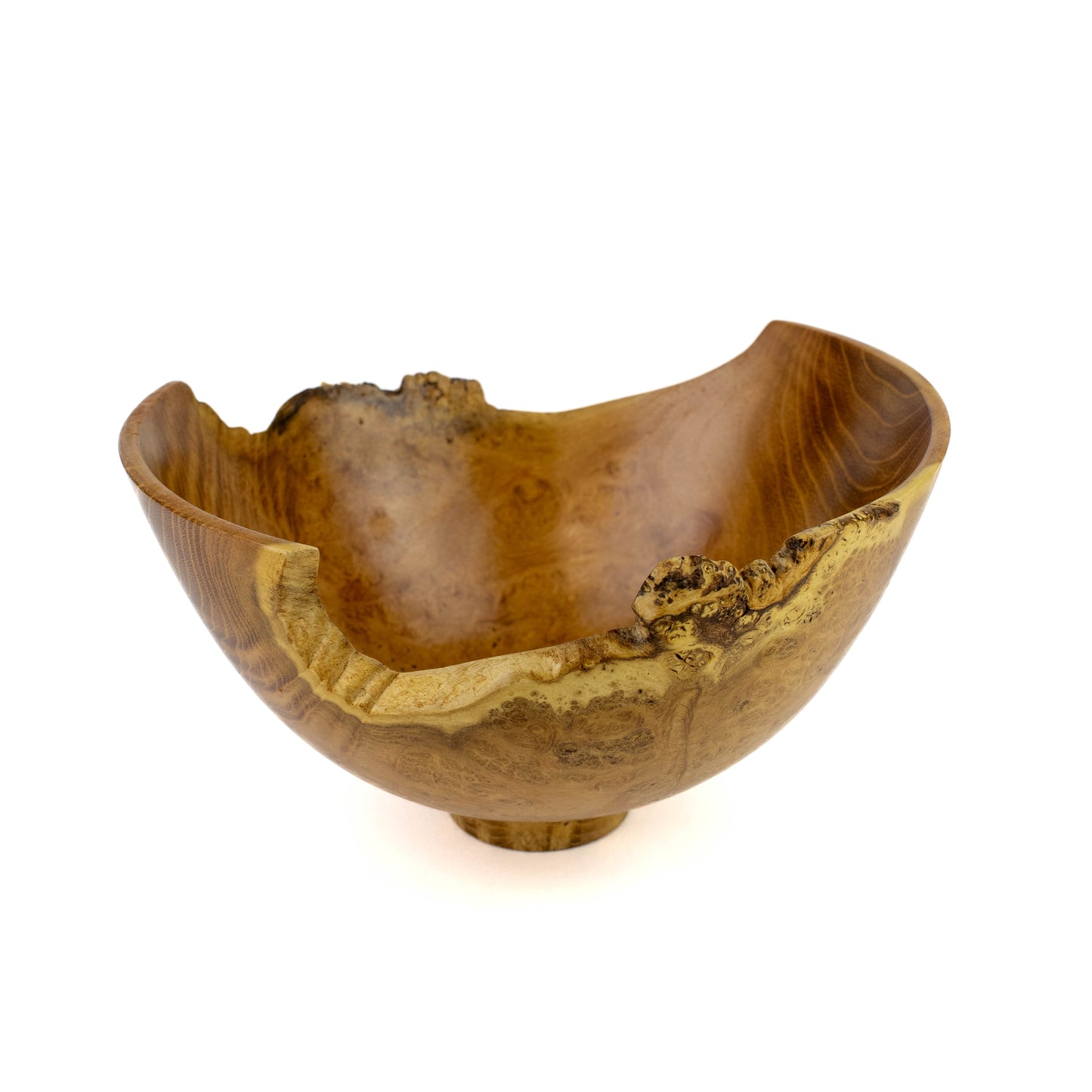 Black Locust Burl Bowl with a Natural Edge