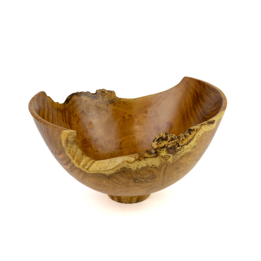 Black Locust Burl Bowl with a Natural Edge