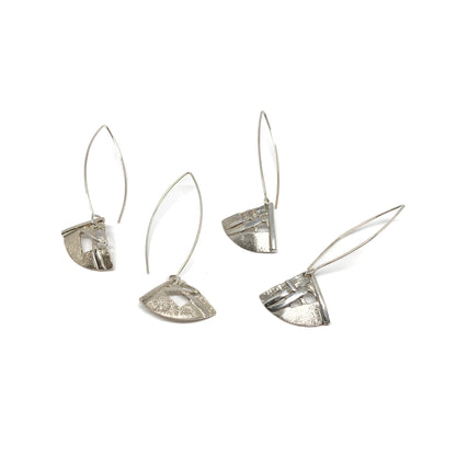 Woven Large Kite Dangle Earrings