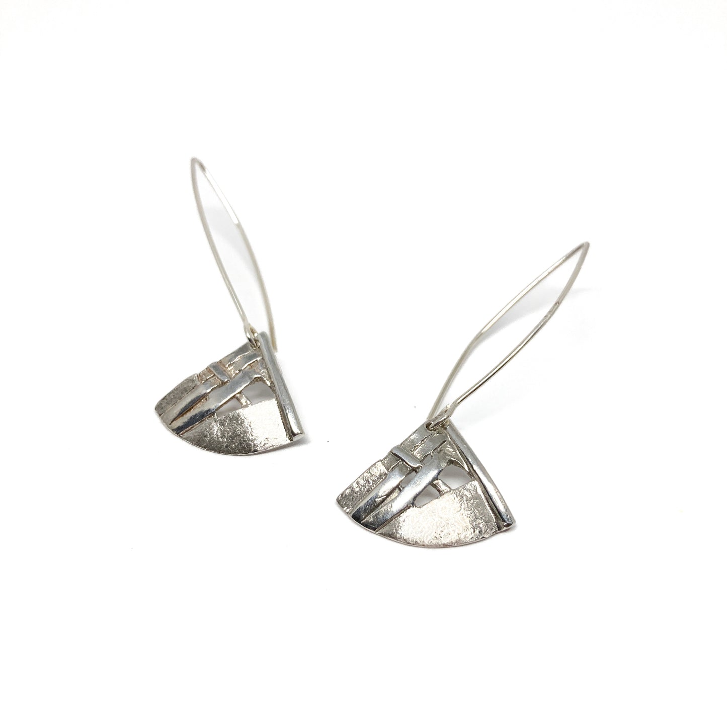 Woven Large Kite Dangle Earrings