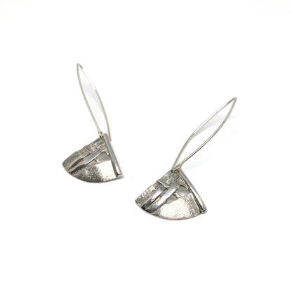 Woven Large Kite Dangle Earrings
