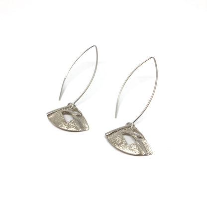 Woven Large Kite Dangle Earrings