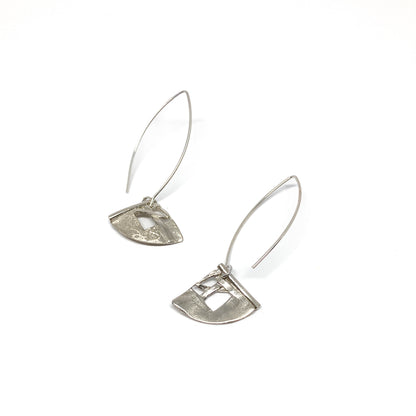 Woven Large Kite Dangle Earrings