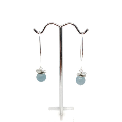 Acorn Double Brushed Petals with Gemstone Earrings