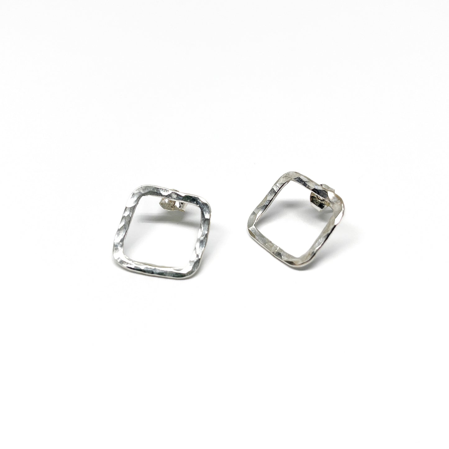 Hammered Square Earrings