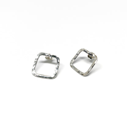 Hammered Square Earrings