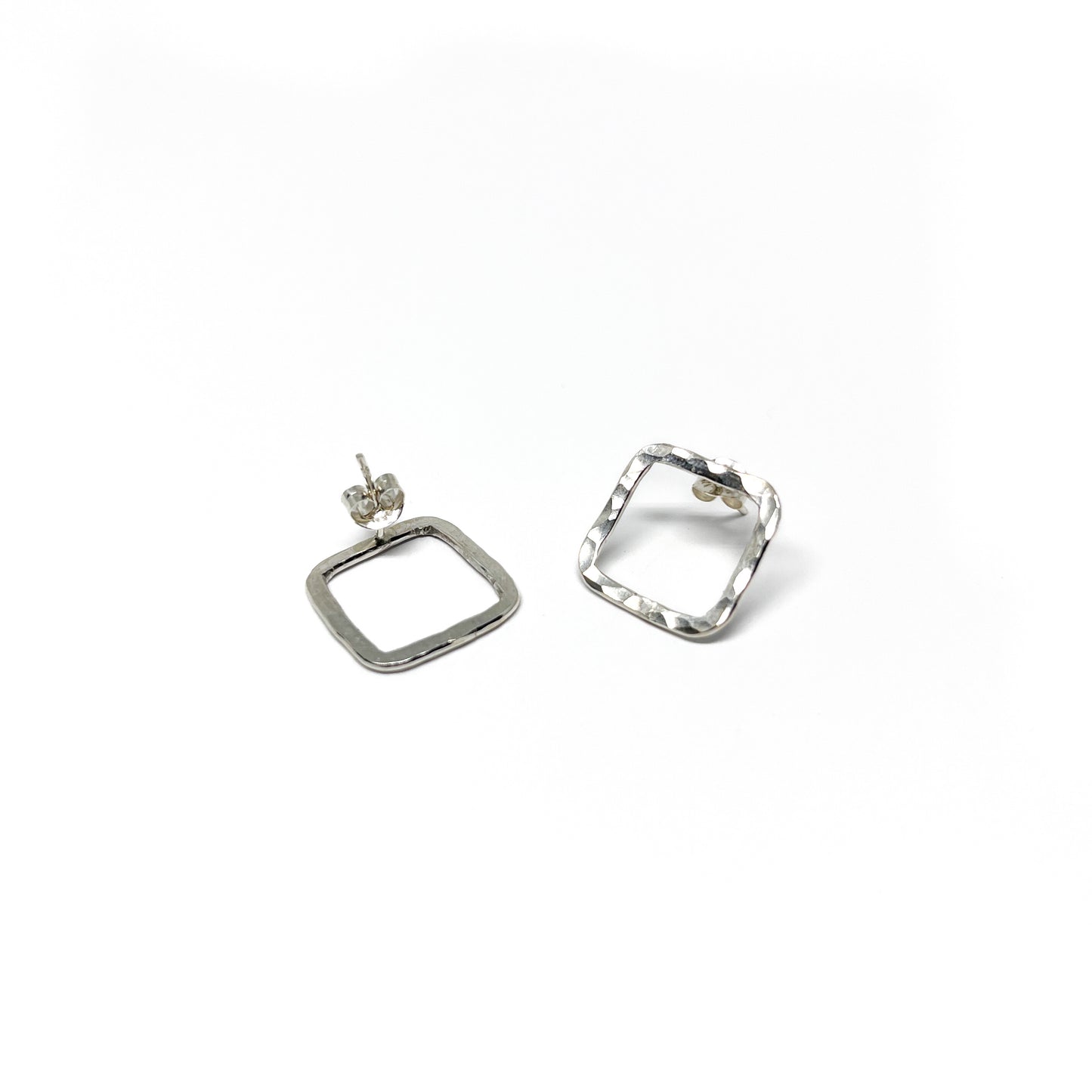 Hammered Square Earrings