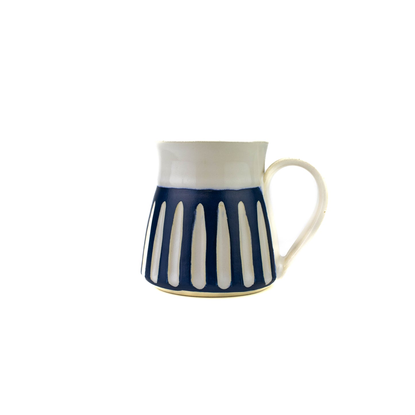 Blue/White Striped Mug