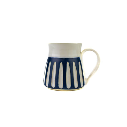 Blue/White Striped Mug