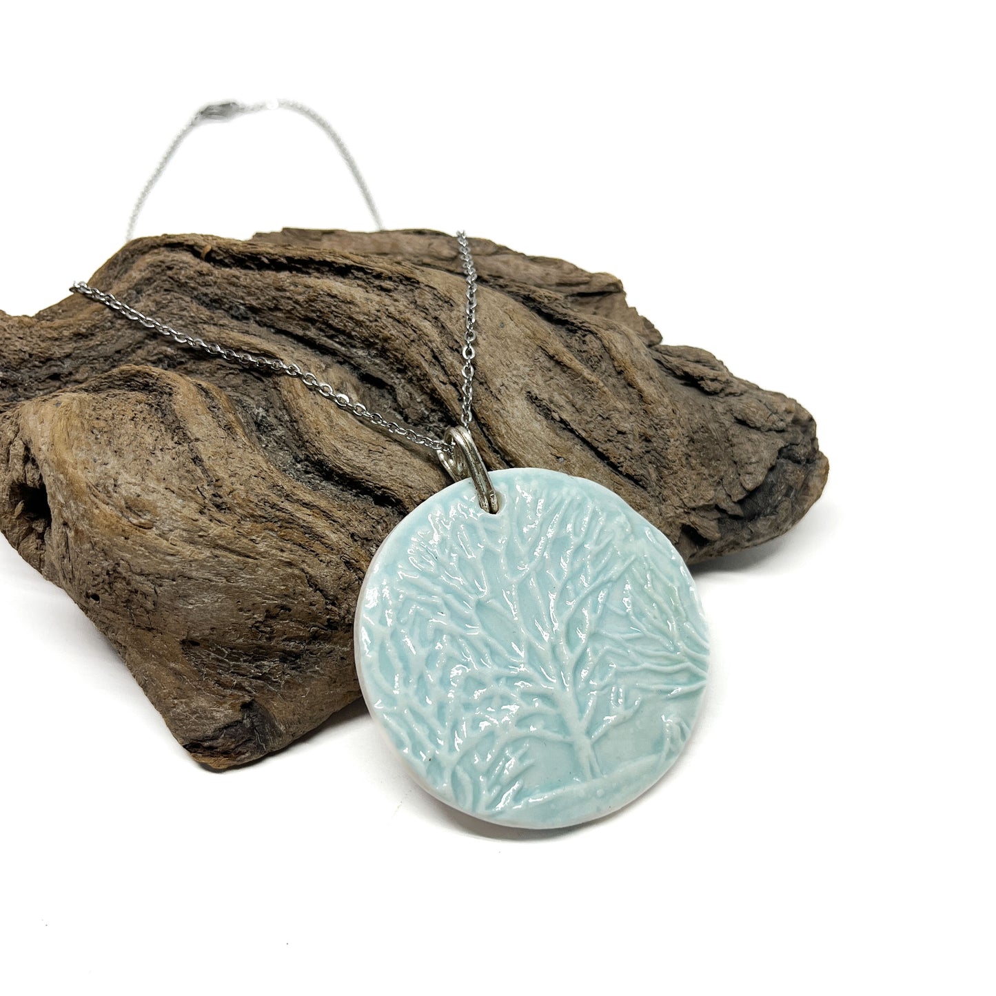 Round Porcelain Turquoise Necklace