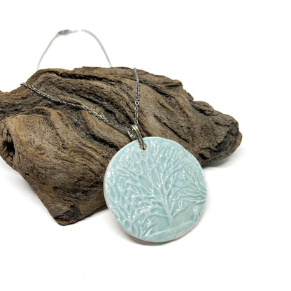 Round Porcelain Turquoise Necklace