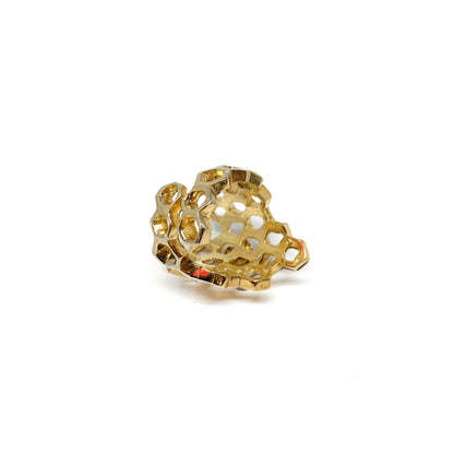Gold Honeycomb Ring