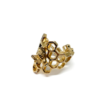 Gold Honeycomb Ring