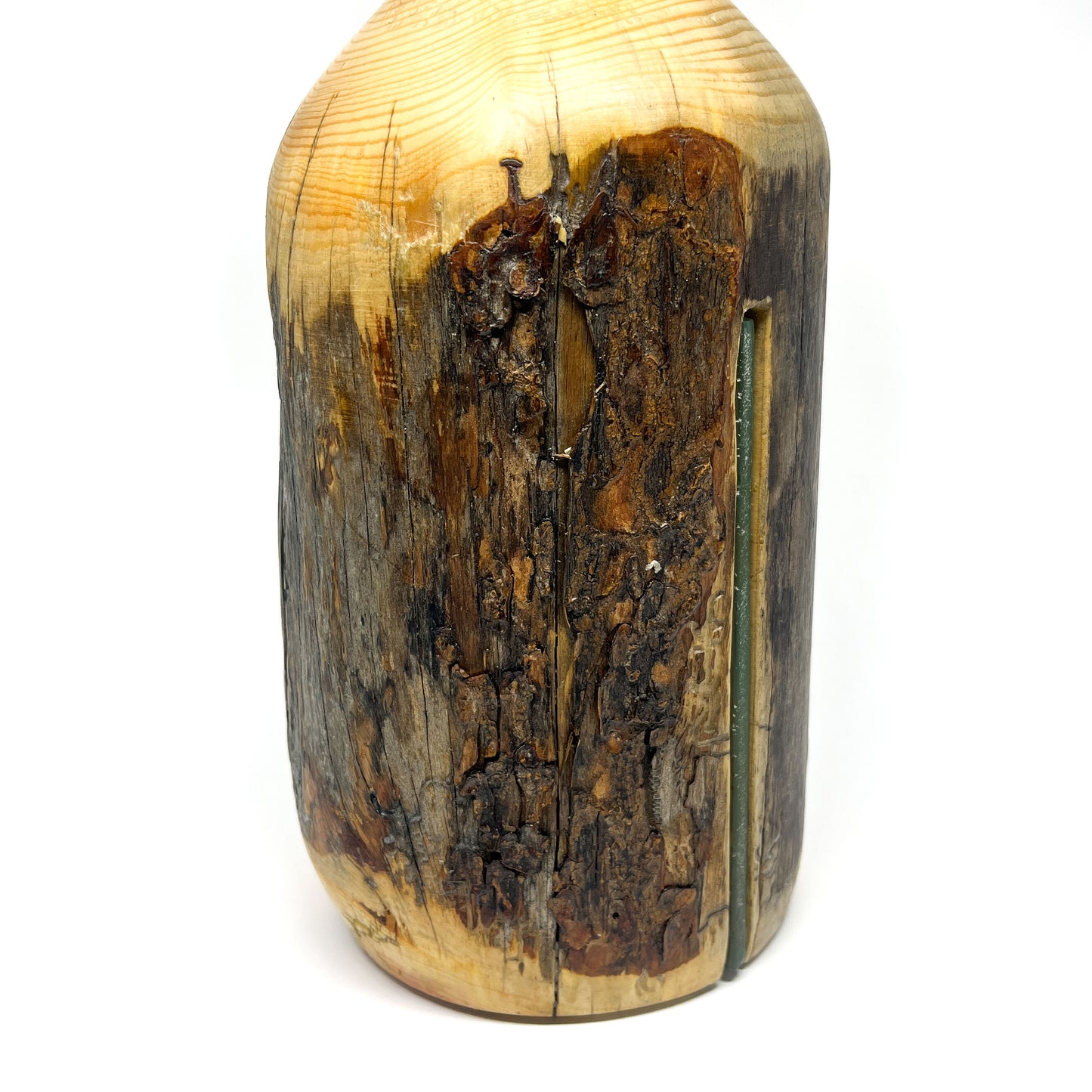 Vertical Glass & Wildfire Pine Vase