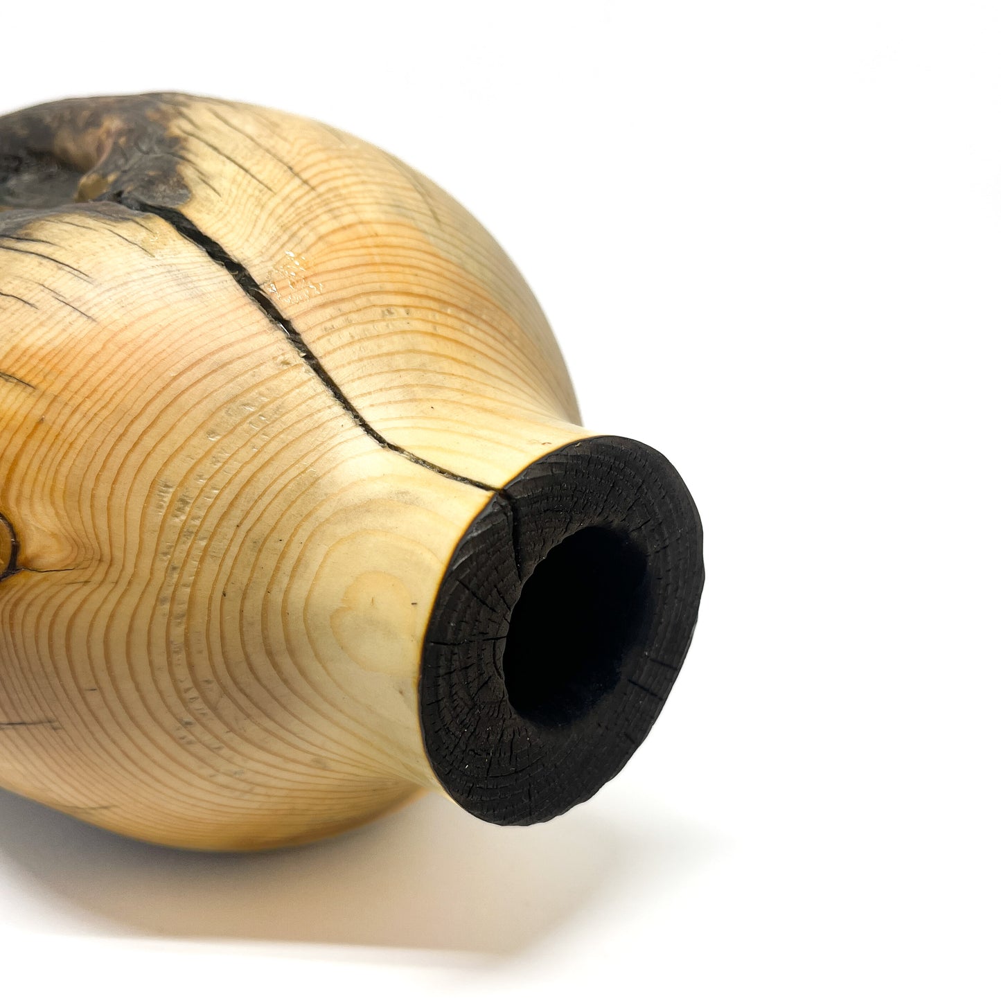 Vertical Glass & Wildfire Pine Vase
