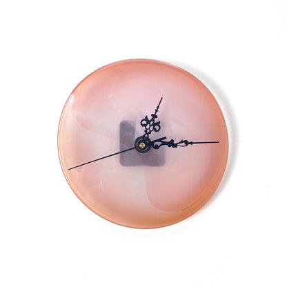 Small Pink Glass Clock