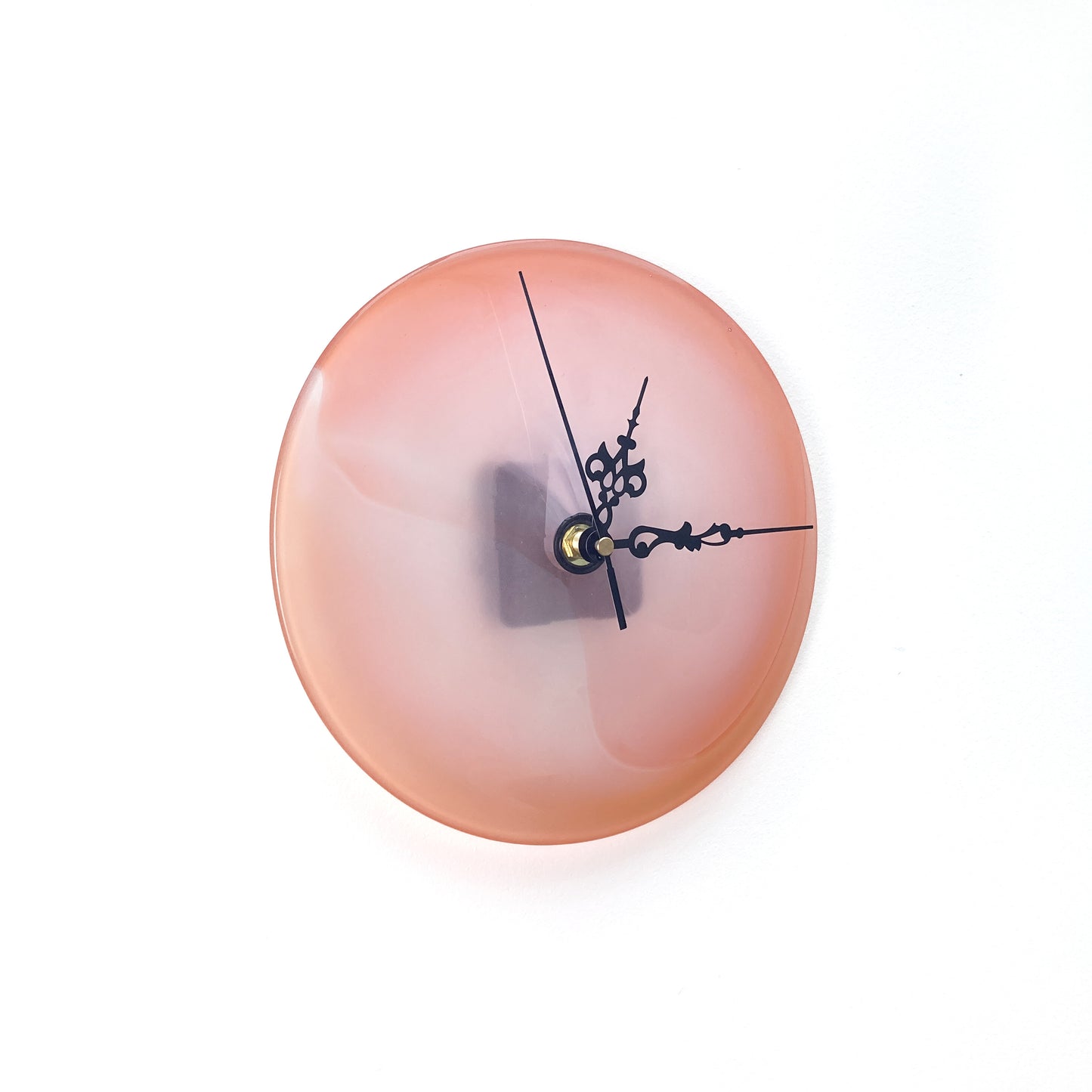 Small Pink Glass Clock