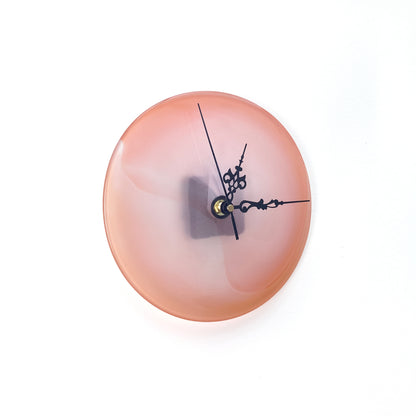 Small Pink Glass Clock