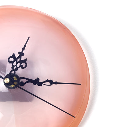 Small Pink Glass Clock
