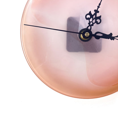 Small Pink Glass Clock