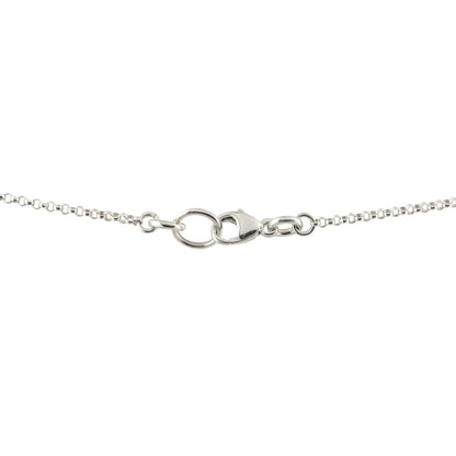 Open heart necklace with garnet