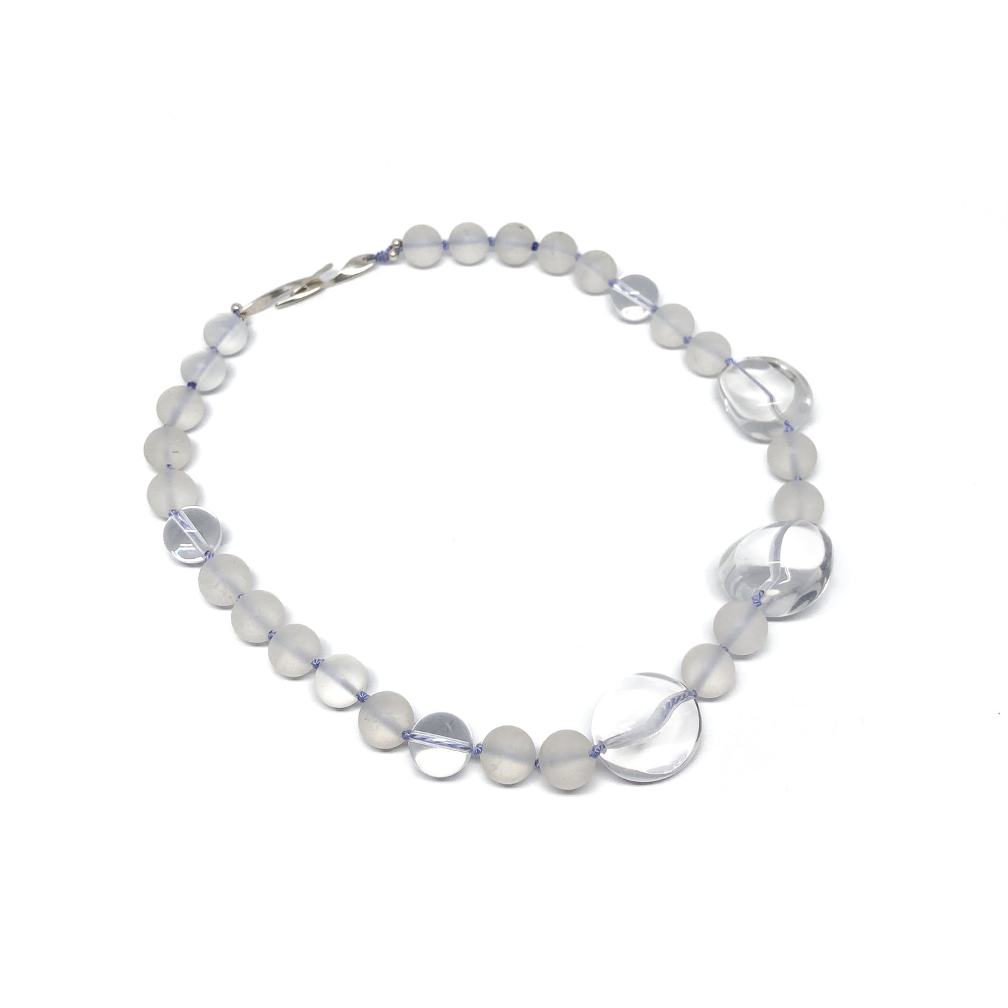 Clear quartz necklace.