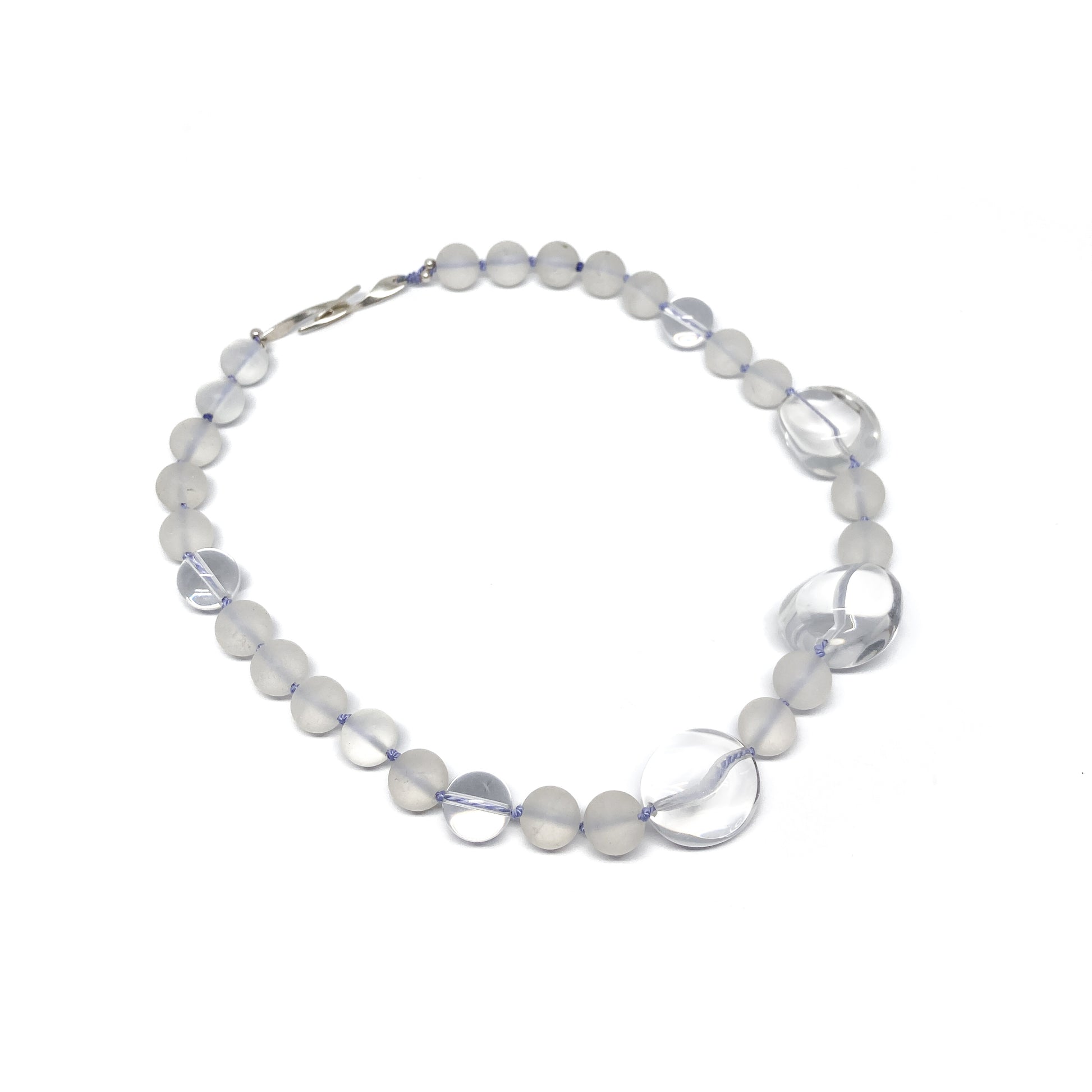 Clear quartz necklace.