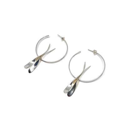 Double Drop Petal Hoops