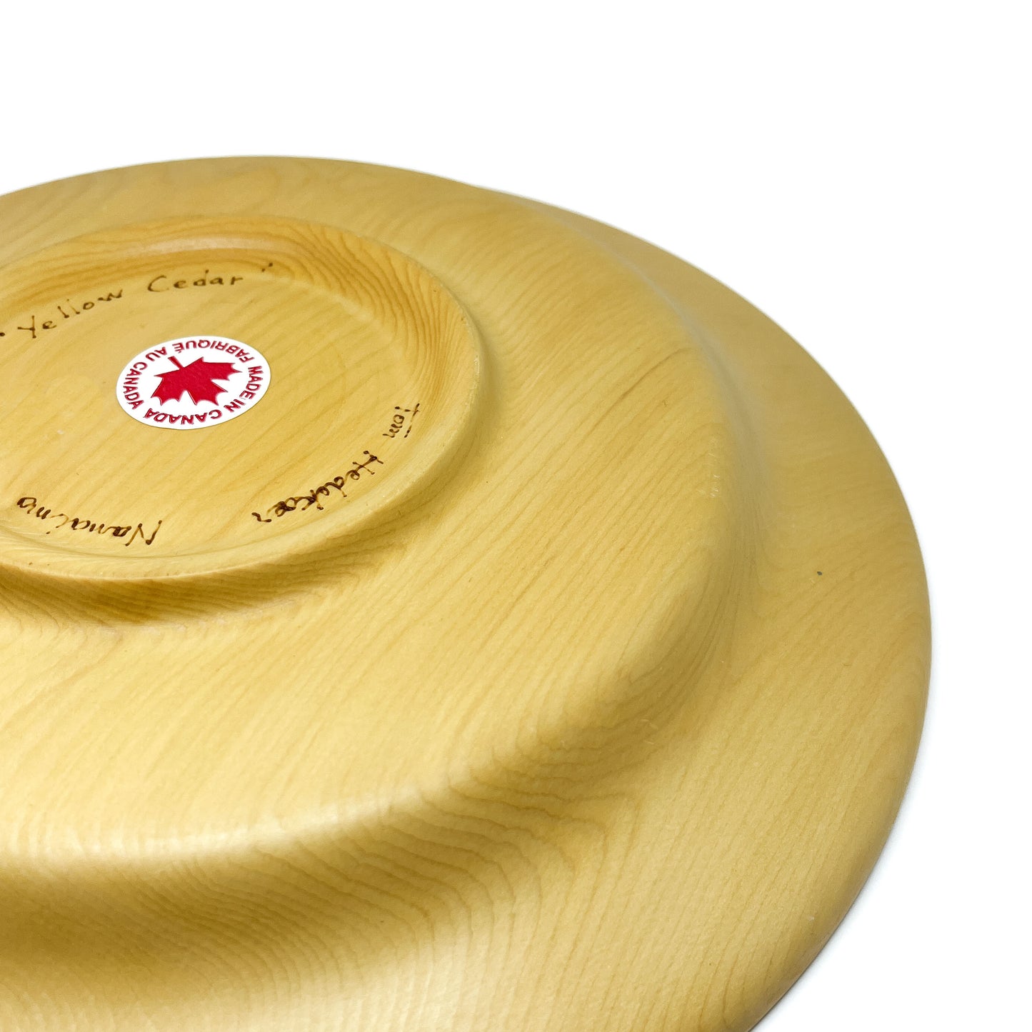 Rimmed Yellow Cedar Plate
