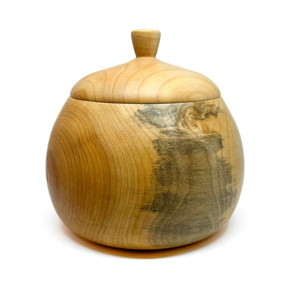 Lidded Big Leaf Maple Pot