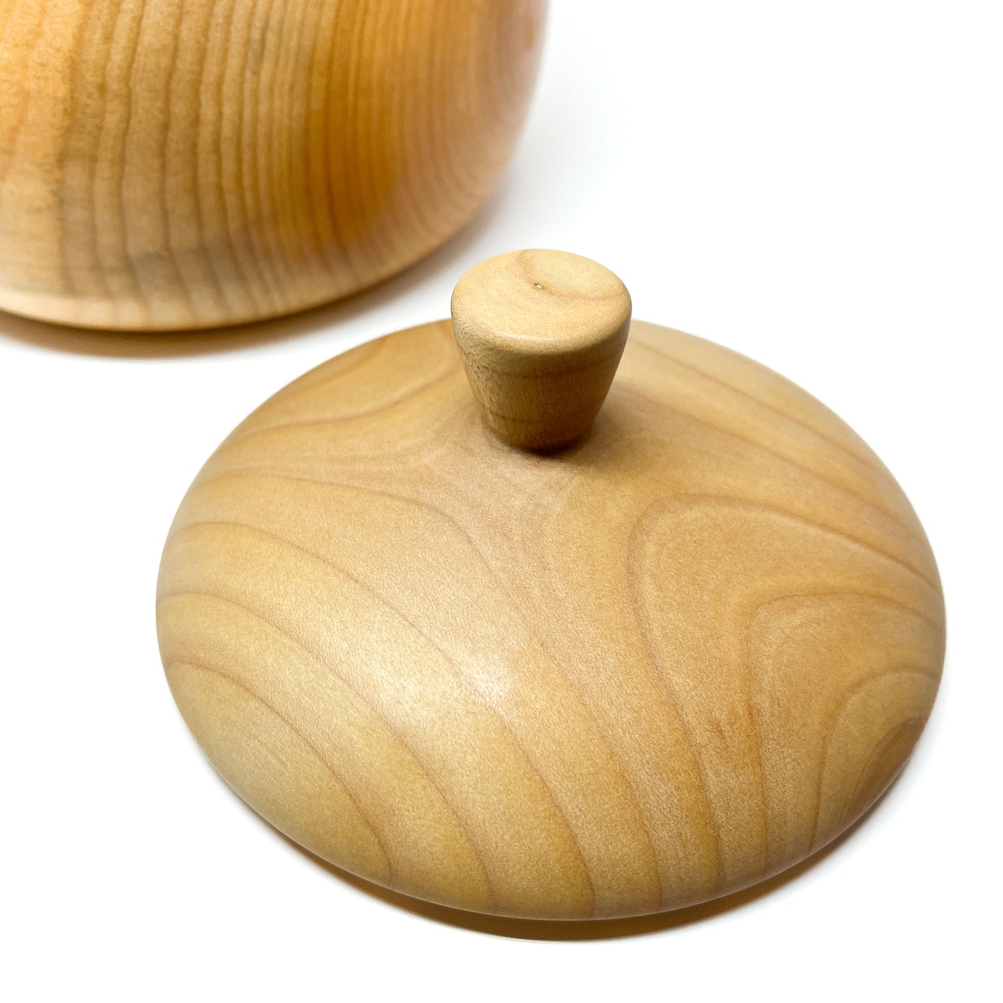 Lidded Big Leaf Maple Pot