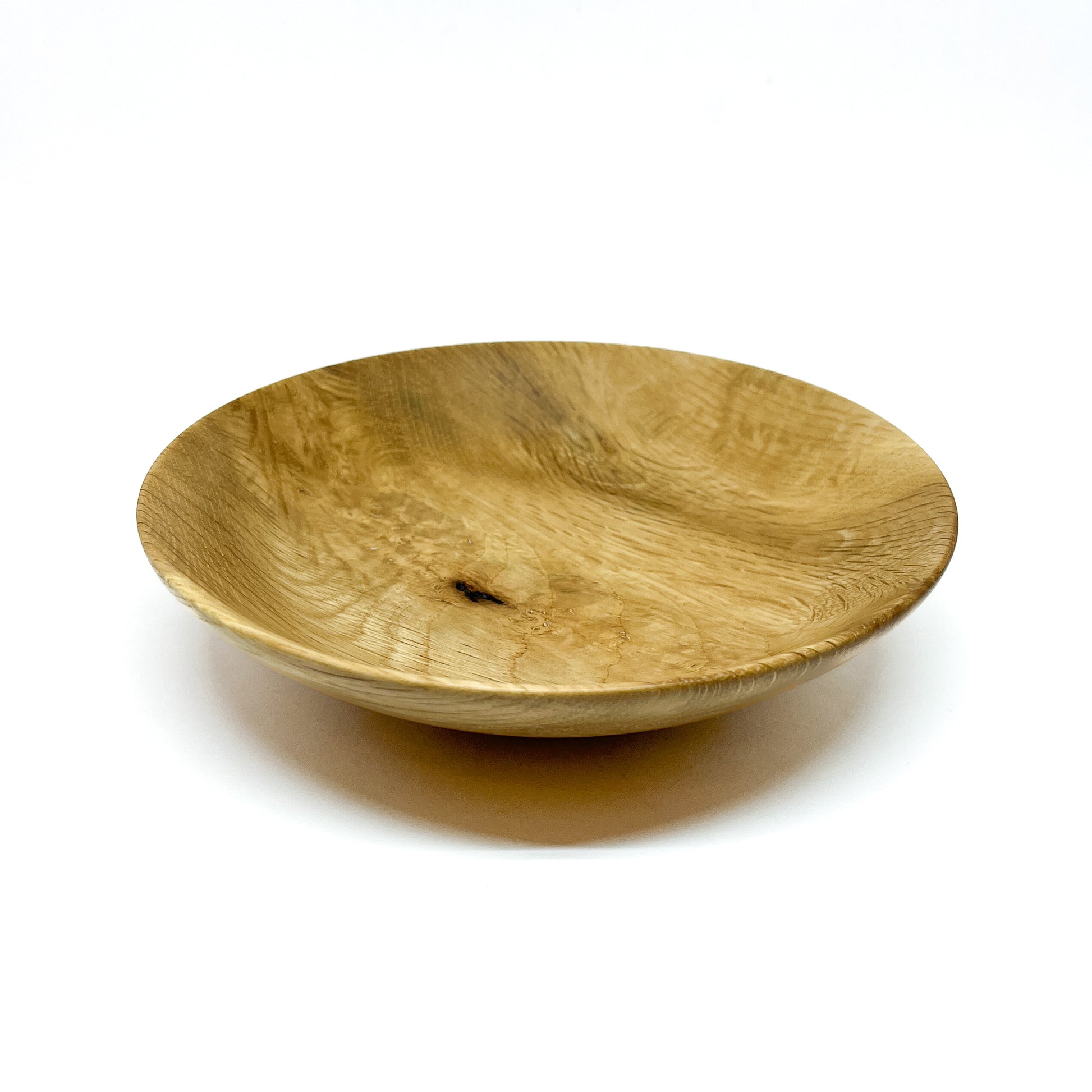 A Rare Garry Oak Candy Dish, showcasing its unique wood grain and natural imperfections.