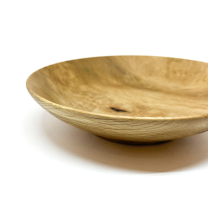 A close-up of a Rare Garry Oak Candy Dish, emphasizing the natural wood patterns.

