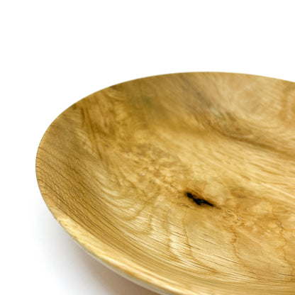 A detailed shot of the interior of a Rare Garry Oak Candy Dish, revealing intricate grain.