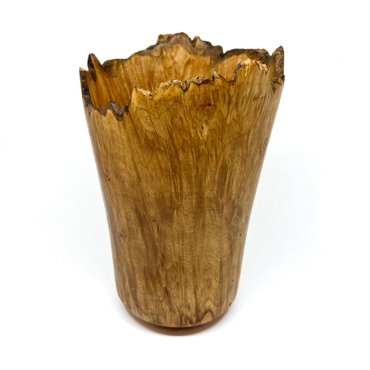 Tall Live Edge Spalted Maple Vase