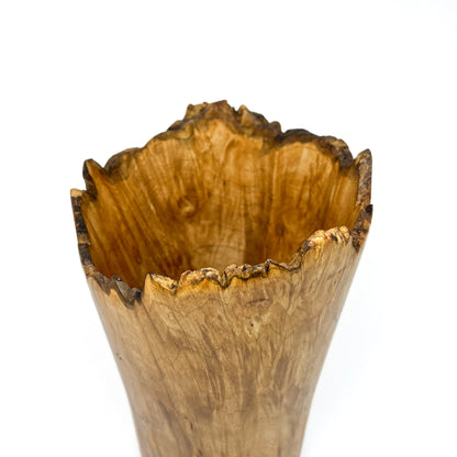 Tall Live Edge Spalted Maple Vase