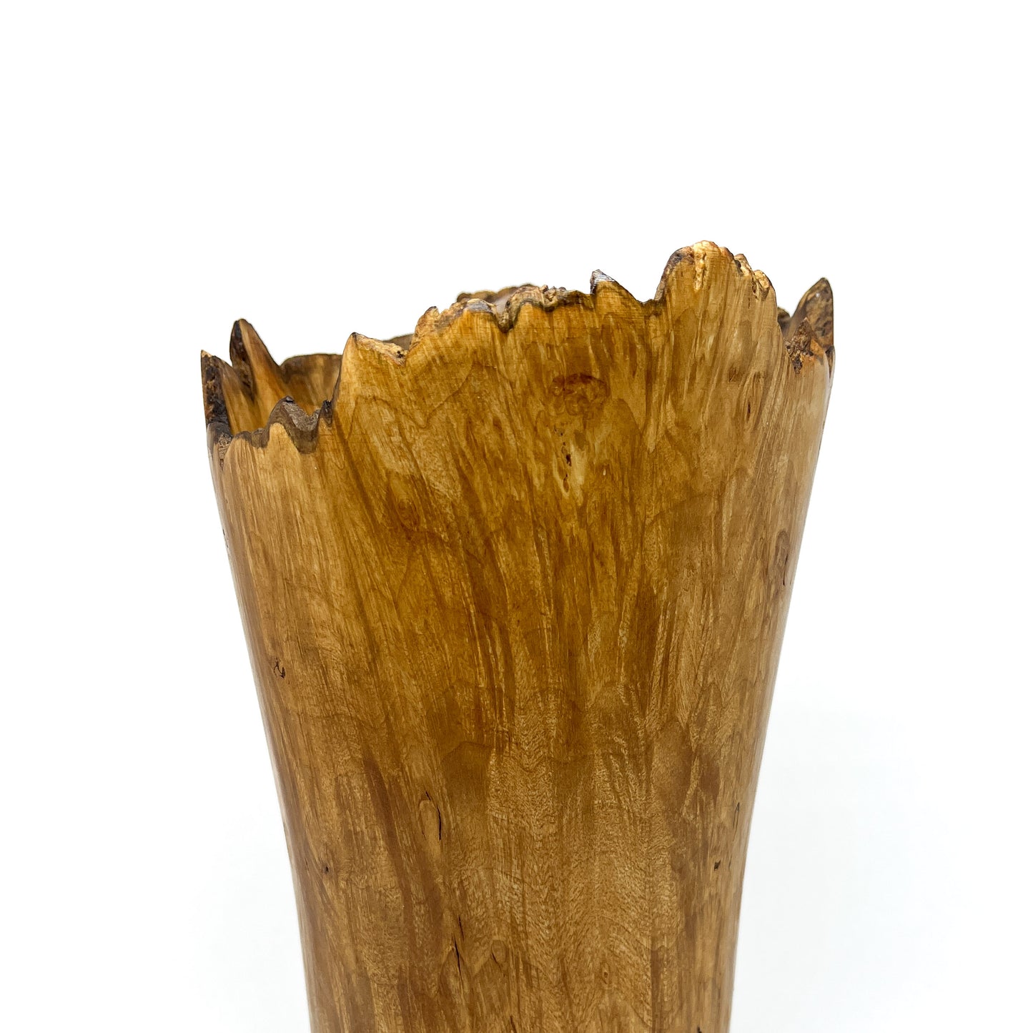 Tall Live Edge Spalted Maple Vase