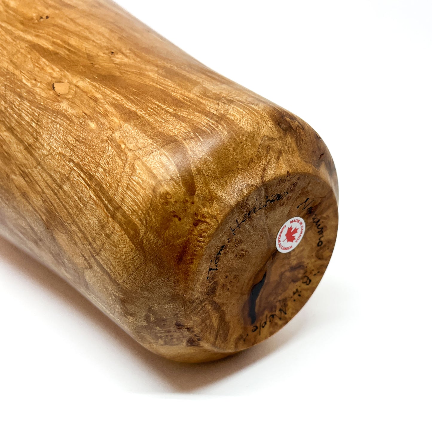 Tall Live Edge Spalted Maple Vase
