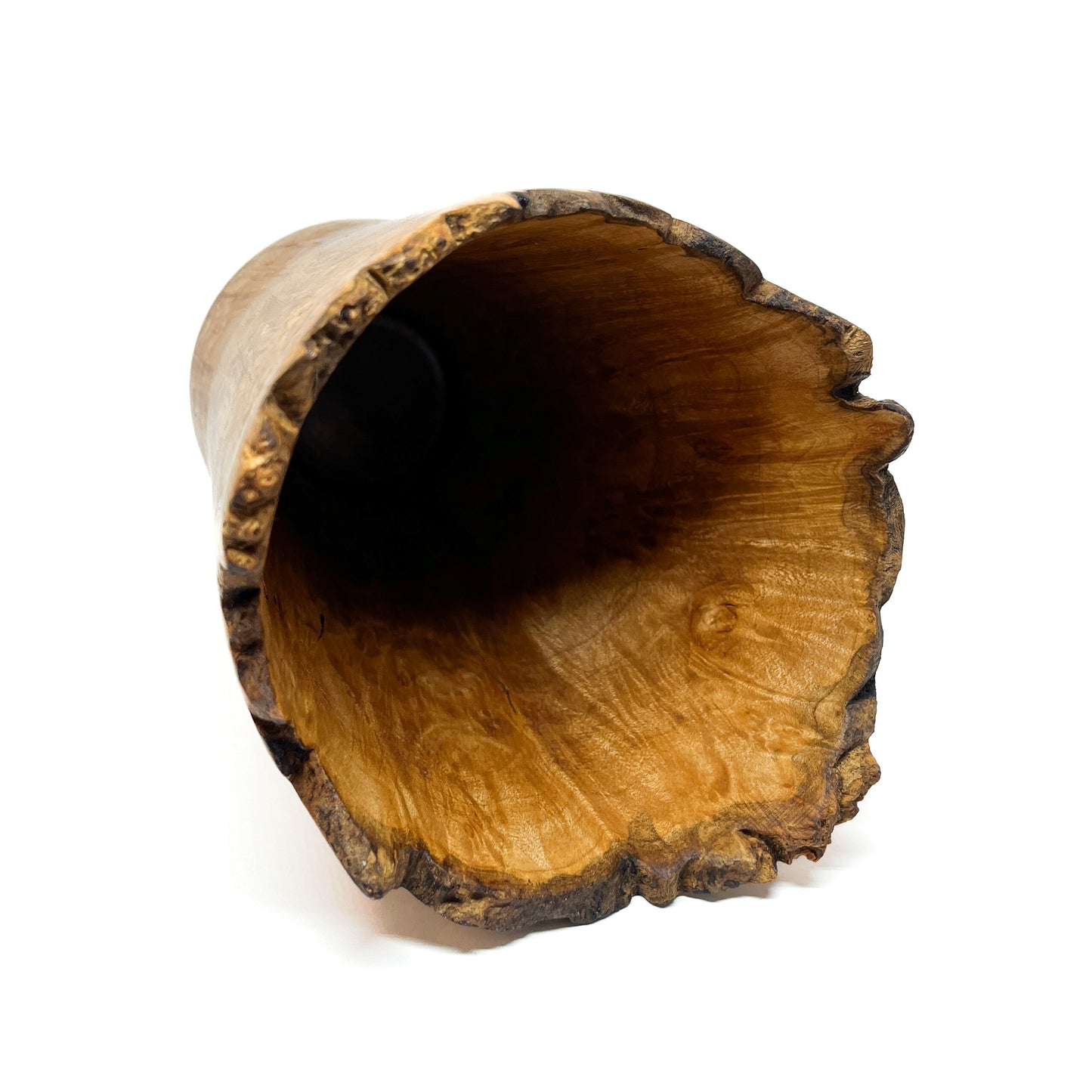 Tall Live Edge Spalted Maple Vase