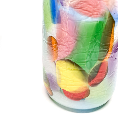 Rainbow Crackle Vase
